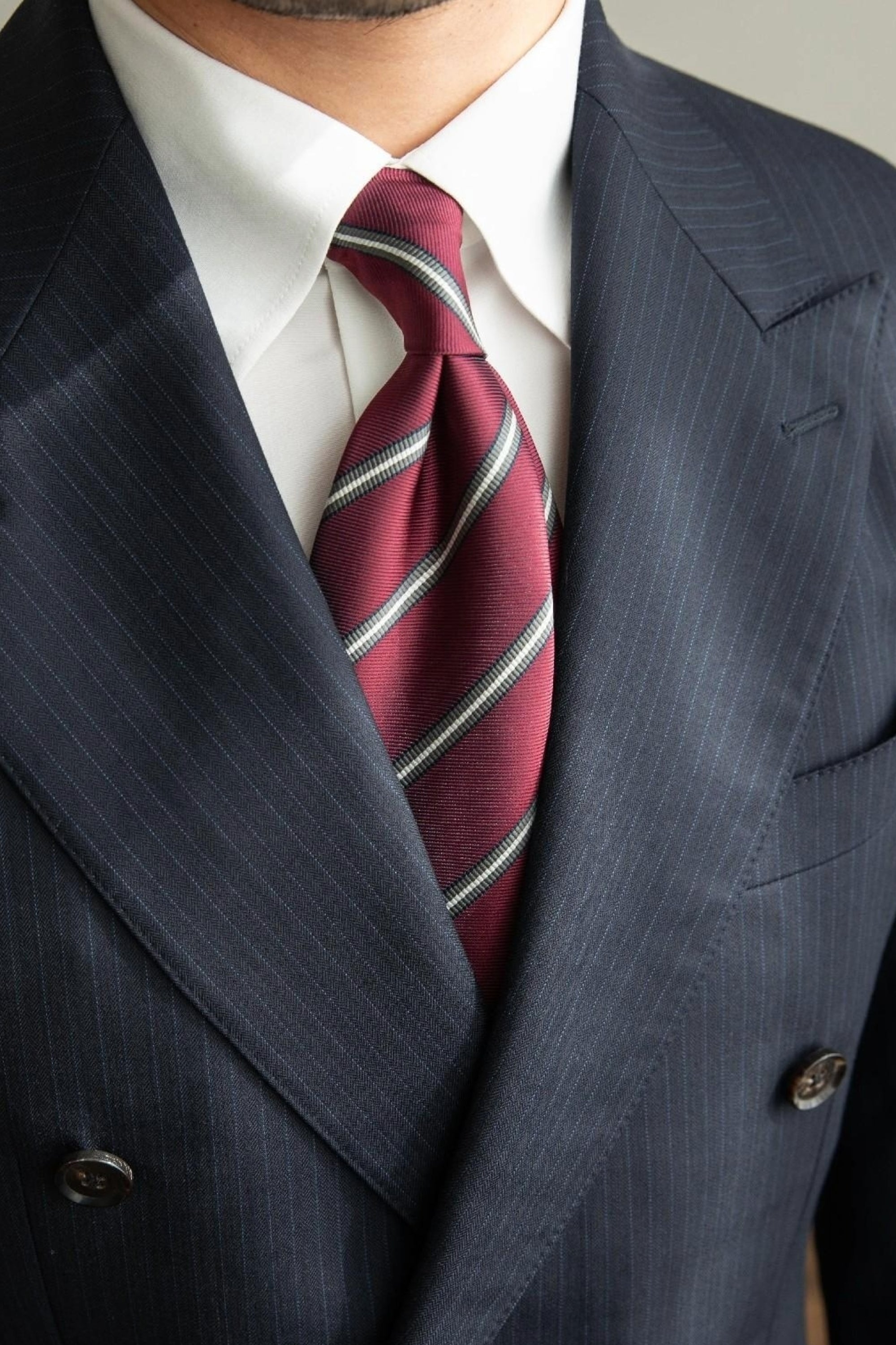 Cravatte Business Rayée Rouge