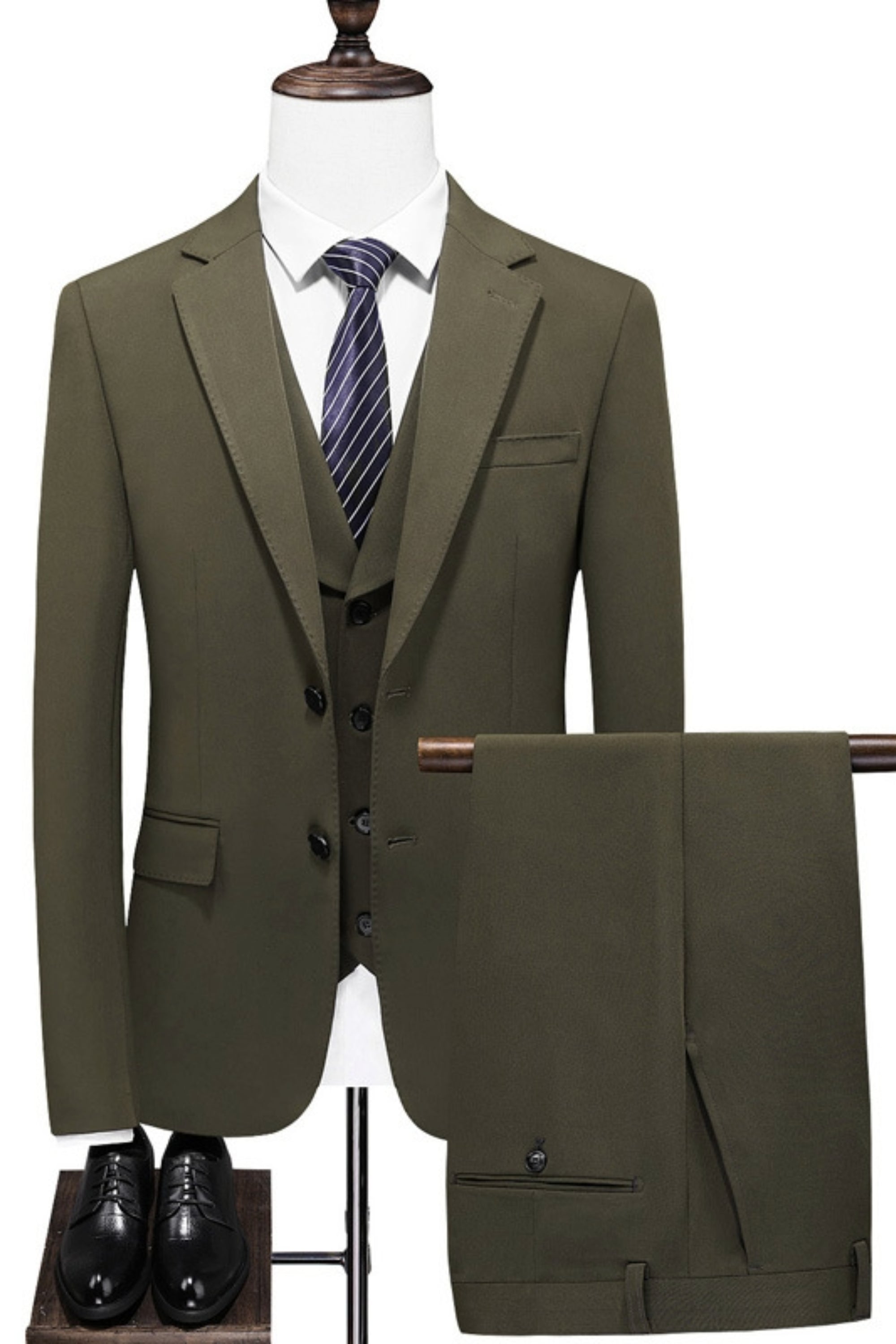 Costume Business Casual Homme Vert Olive